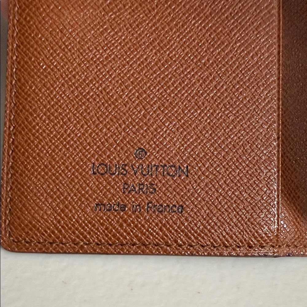 Louis Vuitton Brown Monogram Card Holder mini agenda gold foil spiral - Picture 5 of 9